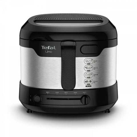 Tefal Uno FF215D friggitrice Singolo Nero, Acciaio inossidabile Indipendente 1600 W
