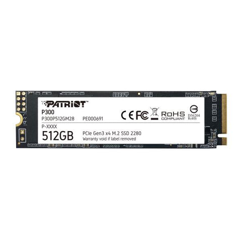 PATRIOT P300 SSD 512GB M.2 2280 NVMe PCI EXPRESS 3