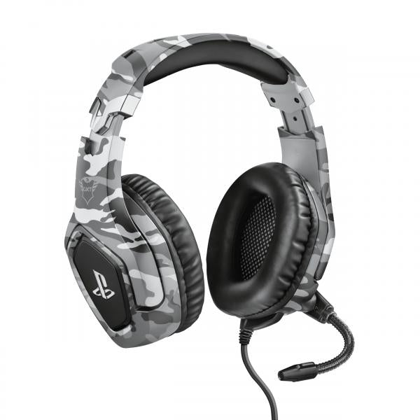 TRUST GXT 488 FORZE CUFFIE CON MICROFONO GAMING LICENZA PS4 JACK 3,5MM MIMETICO GRIGIO