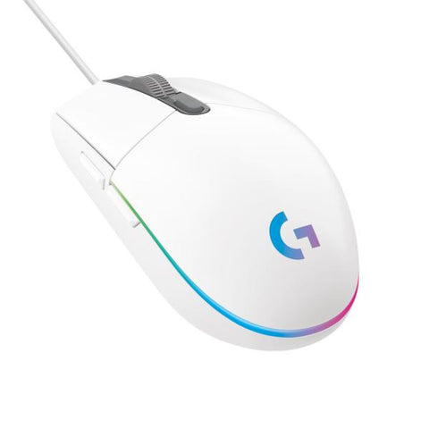 LOGITECH G203 LIGHTSYNC MOUSE GAMING CON ILLUMINAZIONE RGB PERSONALIZZABILE 6 PULSANTI PROGRAMMABILI SENSORE PER GAMING TRACCIAMENTO A 8000 DPI PESO RIDOTTO BIANCO