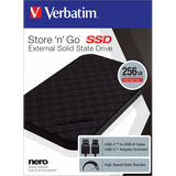 VERBATIM STORE'N' GO SSD ESTERNO 256GB USB-C 3.2 GEN 1 BLACK
