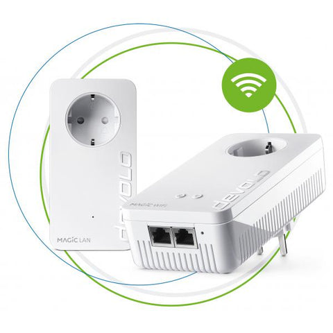 Devolo Magic 2 WiFi next Starter Kit 2400 Mbit/s Collegamento ethernet LAN Wi-Fi Bianco 2 pezzo(i)