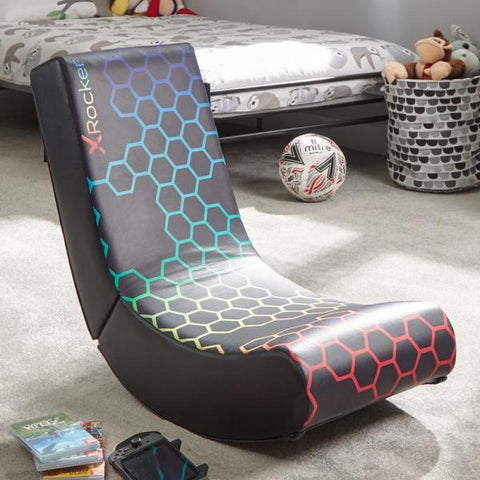 X Rocker Neo Hex Edition Sedia da gioco per console Sedia imbottita tappezzata Nero