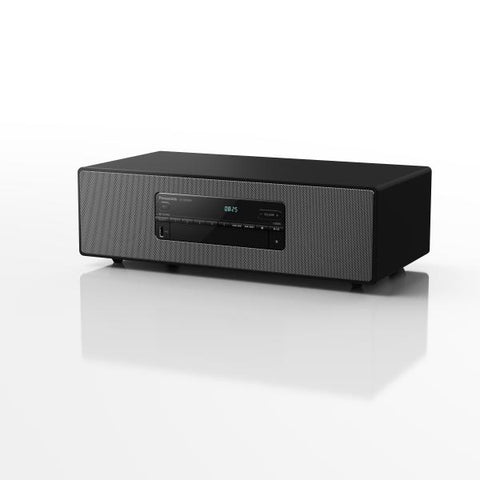PANASONIC SISTEMA MICRO HI-FI BLUETOOTH CD USB INPUT OTTICO DAB+ FM INGRESSO AUDIO IN LEGNO NERO