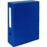EXACOMPTA SOFT PLASTIC CARTELLA PORTA PROGETTI IN PP C/BOTTONE 240X320 mm DORSO 10 CM COL. BLU
