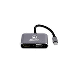 ATLANTIS A04-TC_HD+V+PD ADATTATORE DA USB TYPE_C A HDMI + VGA + PD + USB 3.0