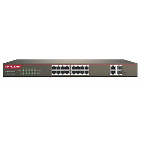 IP-COM Switch managed 16 porte 100M+2 port Gigabit TP/SFP Combo PoE