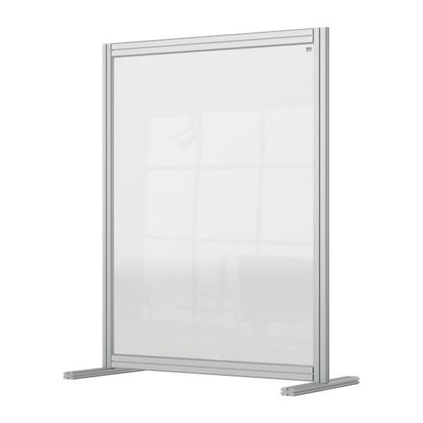 Nobo 1915492 bacheca magnetiche e accessori Grigio, Trasparente (Nobo 1915492 Premium Plus Desk Divider 800x1000mm Acrylic)