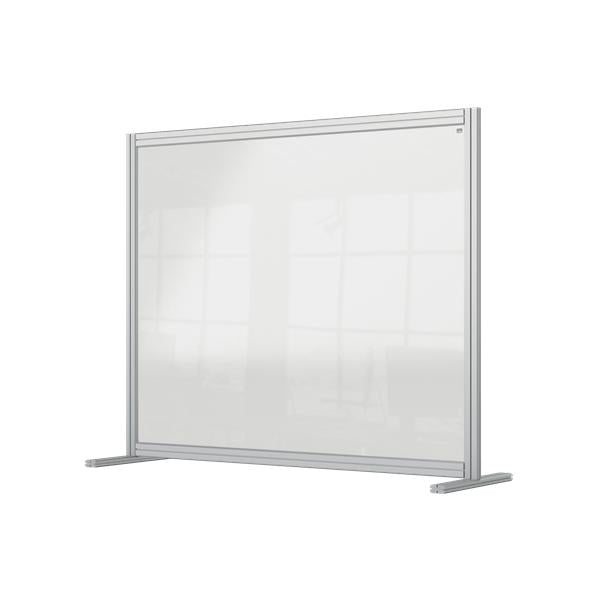 Nobo 1915491 bacheca magnetiche e accessori Grigio, Trasparente (Nobo 1915491 Premium Plus Desk Divider 1200x1000mm Acrylic)
