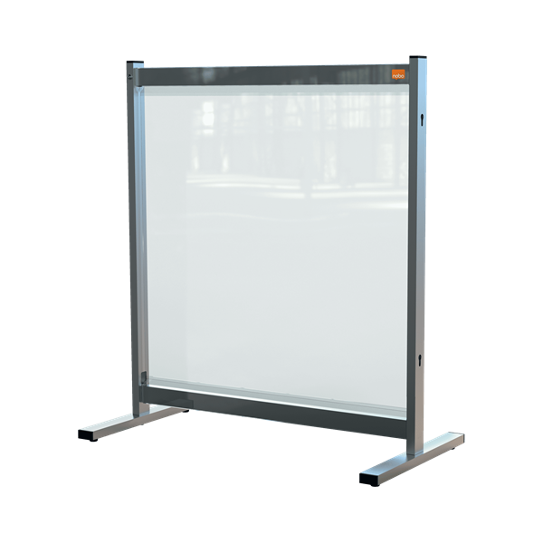 Nobo 1915547 bacheca magnetiche e accessori Grigio, Trasparente (Nobo 1915547 Premium Plus Clear PVC Protective Desk Divider Screen 700x860mm)