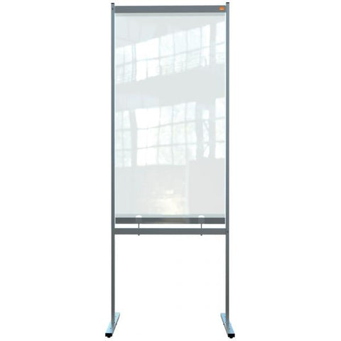Nobo 1915558 bacheca magnetiche e accessori Grigio, Trasparente (Nobo 1915558 Premium Plus Clear PVC Free Standing Protective Divider Screen 780x2060mm)
