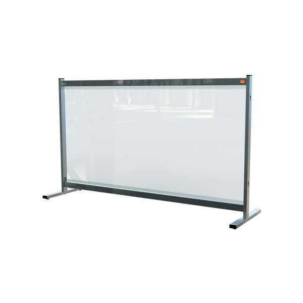 Nobo 1915548 bacheca magnetiche e accessori Grigio, Trasparente (Nobo 1915548 Premium Plus Clear PVC Protective Desk Divider Screen 1470x860mm)