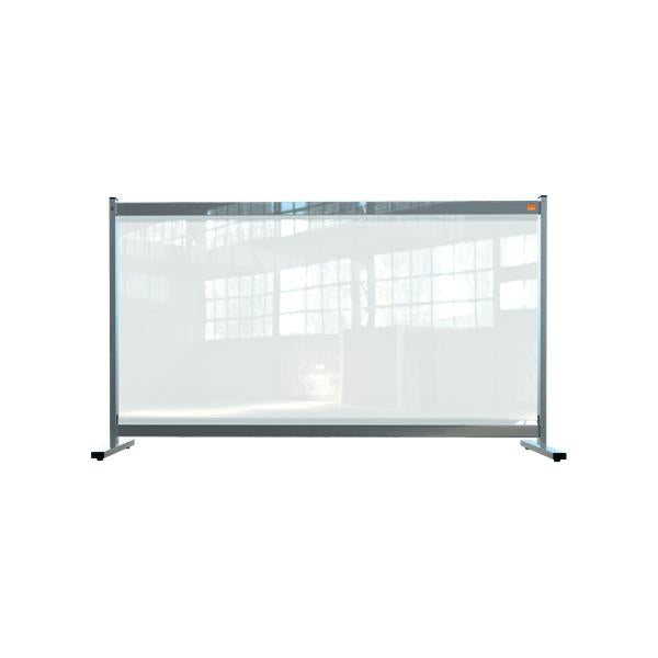 Nobo 1915548 bacheca magnetiche e accessori Grigio, Trasparente (Nobo 1915548 Premium Plus Clear PVC Protective Desk Divider Screen 1470x860mm)