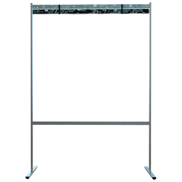 Nobo 1915551 bacheca magnetiche e accessori Grigio, Trasparente (Nobo 1915551 Premium Plus Clear PVC Free Standing Protective Divider Screen 1480x2060mm)