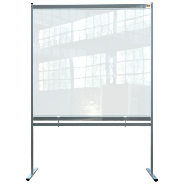 Nobo 1915551 bacheca magnetiche e accessori Grigio, Trasparente (Nobo 1915551 Premium Plus Clear PVC Free Standing Protective Divider Screen 1480x2060mm)