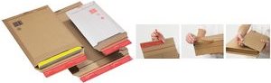ColomPac Versandtasche, aus brauner Wellpappe Innenmae: (B)530 x (T)720 x (H)-50 mm - 20 Stck (CP 010.10)