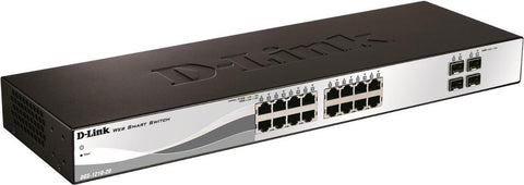 D-Link Web Smart DGS-1210-20 - Switch - 16 x 10/100/1000 + 4 x Gigabit SFP - Desktop, an Rack montierbar - AC 100/230 V
