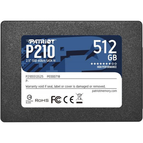 SSD PATRIOT P210 de 512 GB SATA III de 2,5"