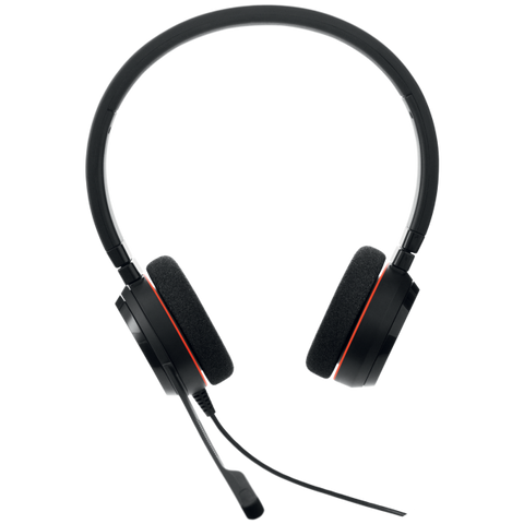 JABRA EVOLVE 20 CUFFIE STEREO CON MICROFONO USB-C PLUG & PLAY CANCELLAZIONE DEL RUMORE PASSIVO NERO