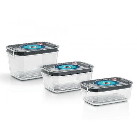Bosch MSZV0FC3 recipiente per cibo Set Rettangolare 1,7 L Grigio, Trasparente 3 pezzo(i)
