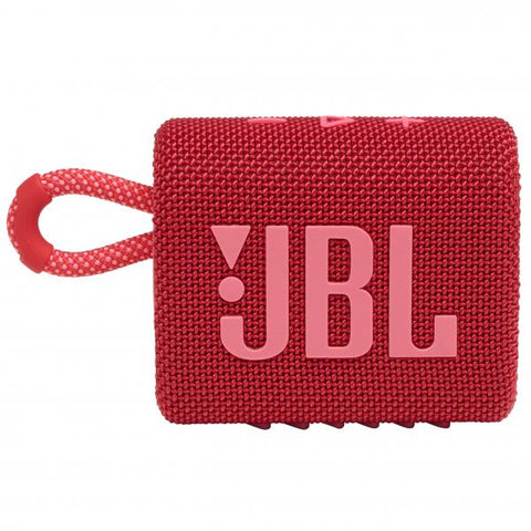 JBL GO 3 SPEAKER BLUETOOTH PORTATILE CASSA ALTOPARLANTE WIRELESS CON DESIGN COMPATTO RESISTENTE AD ACQUA E POLVERE IPX67 FINO A 5h DI AUTONOMIA USB ROSSO