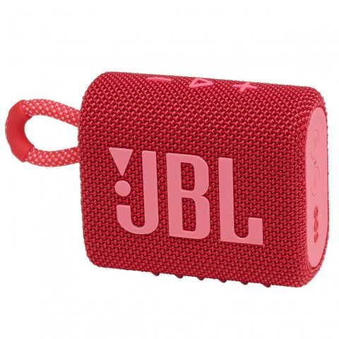 JBL GO 3 SPEAKER BLUETOOTH PORTATILE CASSA ALTOPARLANTE WIRELESS CON DESIGN COMPATTO RESISTENTE AD ACQUA E POLVERE IPX67 FINO A 5h DI AUTONOMIA USB ROSSO