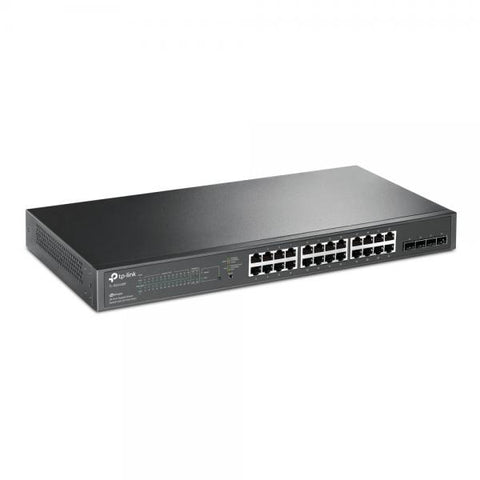 TP-LINK TL-SG2428P switch di rete Gigabit Ethernet (10/100/1000) Nero Supporto Power over Ethernet (PoE)
