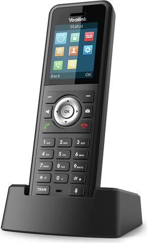 Yealink W59R - Schnurloses Erweiterungshandgert - mit Bluetooth-Schnittstelle mit Rufnummernanzeige - DECT - dreiweg Anruffunktion - Schwarz (1302006)