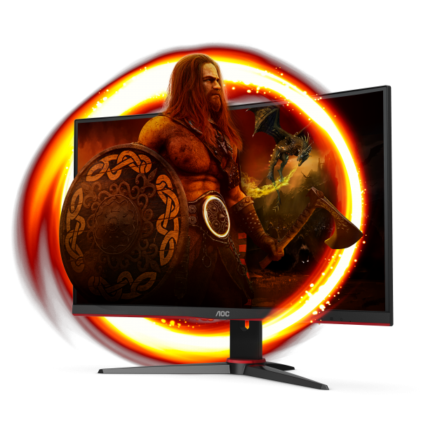 AOC G2 C24G2AE/BK monitor piatto per PC 59,9 cm (23.6") 1920 x 1080 Pixel Full HD LED Nero, Rosso