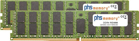 Kit de memoria PHS de 128 GB (2 x 64 GB) compatible con Apple MacPro de 28 núcleos a 2,5 GHz (2019) DDR4 RDIMM de 2933 MHz PC4-23400-R (SP468839)