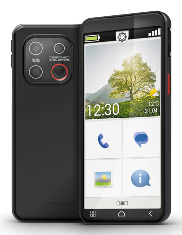 Emporia SMART7.mini 4G 128GB, 6GB RAM, Schwarz (E7M.V1.BK.01)