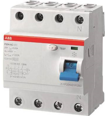ABB FI-Schutzschalter 40A F204A-40/0,3 pro M compact 4pol. 300mA F204A-40/0,3 (2CSF204101R3400)