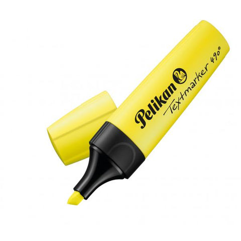 PELIKAN MARCADOR DE TEXTO 490 EVIDENZIATOTE PUNTA A SCALPELLO 1/5 mm GIALLO CONF 10 Pz.