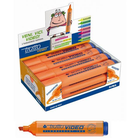 FILA EVIDENZIATORE TRATTO VIDEO ARANCIO 12 Pz