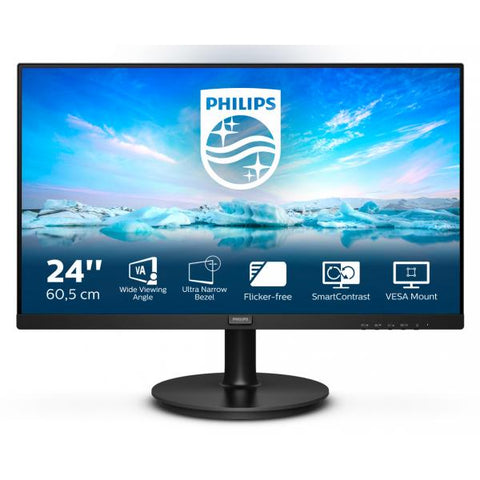 PHILIPS V LINE 241V8L/00 23.8" LED VA FORMATO 16:9 CONTRASTO 3.000:1 1XVGA 1XHDMI COLORE NERO GARANZIA ITALIA
