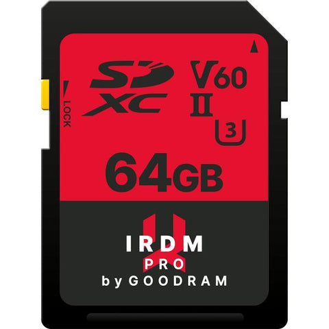 GOODRAM SCHEDA SD 64GB UHS II V60 - RETAIL BLISTER - IRP-S6B0-0640R12