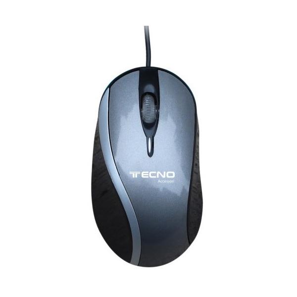 TECNO MOUSE OTTICO USB 1200DPI CAVO 120CM SILVER RETAIL TC-40