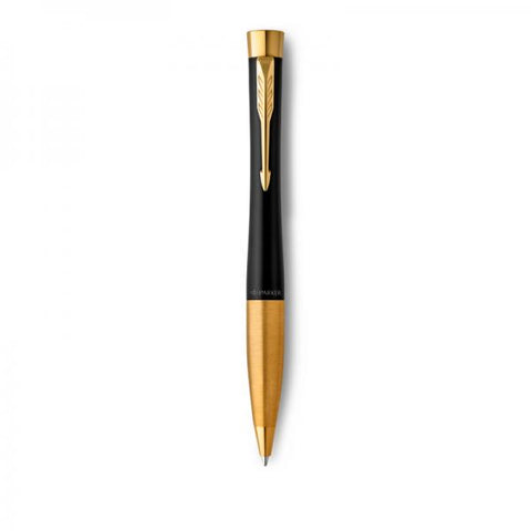 PARKER URBAN TWIST PENNA A SFERA FUSTO NERO CON PUNTALE DORATO INCHIOISTRO BLU CONFEZIONE REGALO