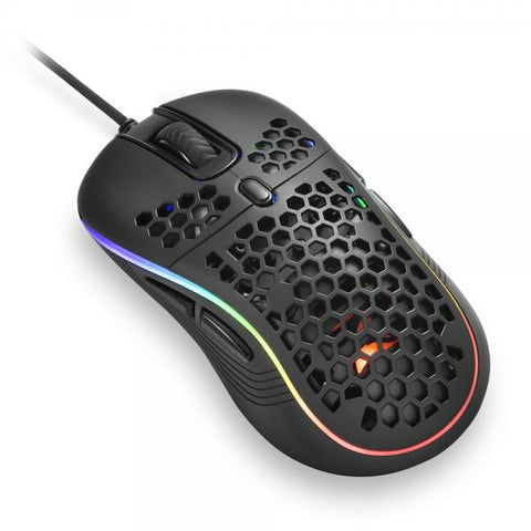 SHARKOON LIGHT2-S MOUSE GAMING USB OTTICO 6.200 DPI RGB 6 TASTI CONFIGURABILI NERO