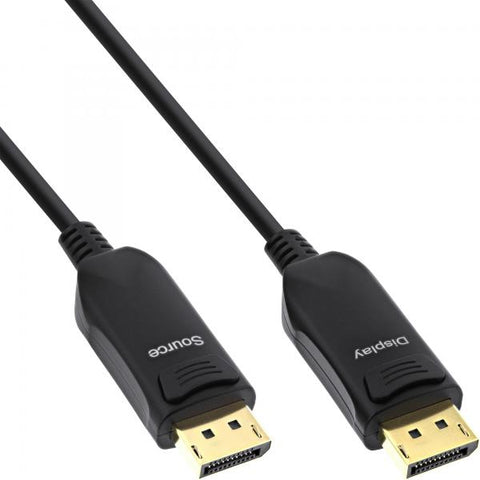 *** InLine Cavo DisplayPort 1.4 AOC, 8K4K, nero, 25m