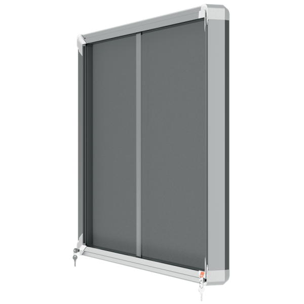 Nobo 1915336 bacheca per appunti Interno Grigio Alluminio (Nobo 1915336 8 x A4 Premium+ lockable Notice Board with Grey Felt)