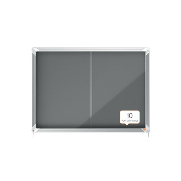 Nobo 1915336 bacheca per appunti Interno Grigio Alluminio (Nobo 1915336 8 x A4 Premium+ lockable Notice Board with Grey Felt)
