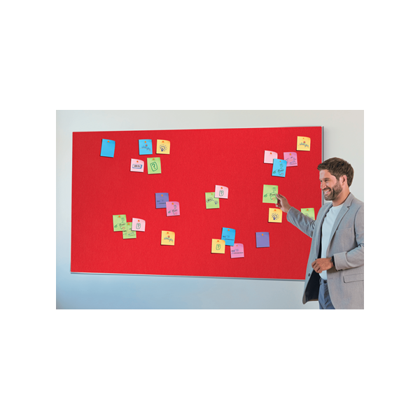 Nobo Impression Pro bacheca per appunti Interno Rosso (Nobo 1915420 Impression Pro 890x500mm Widescreen Red Felt Notice Board)