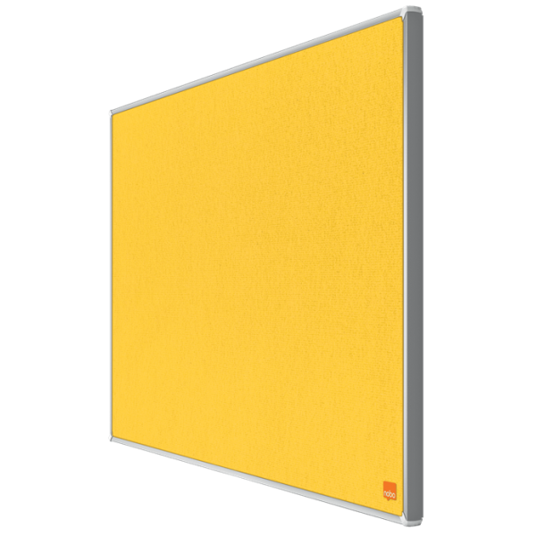 Nobo Impression Pro bacheca per appunti Interno Giallo (Nobo Impression Pro Widescreen Yellow Felt Noticeboard Aluminium Frame 710x400mm 1915429 DD)