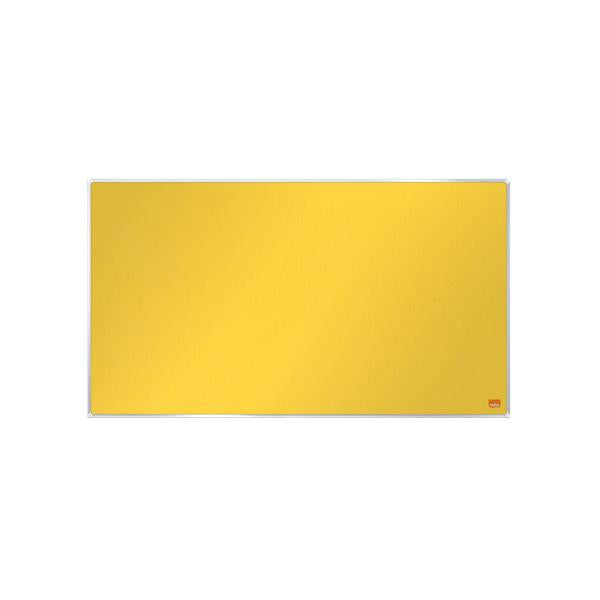 Nobo Impression Pro bacheca per appunti Interno Giallo (Nobo Impression Pro Widescreen Yellow Felt Noticeboard Aluminium Frame 710x400mm 1915429 DD)