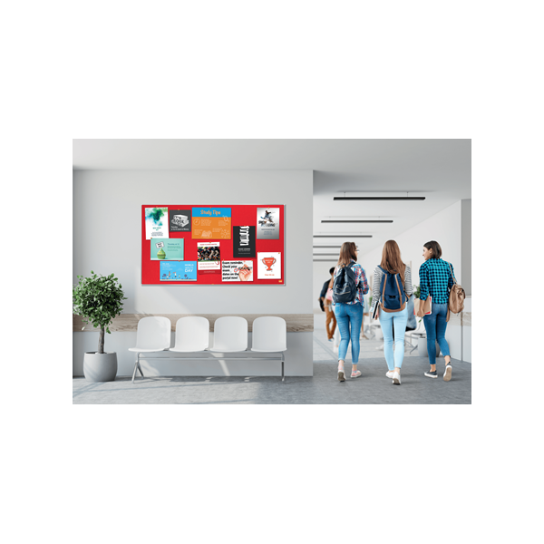 Nobo Impression Pro bacheca per appunti Interno Rosso (Nobo 1915423 Impression Pro 1880x1060mm Widescreen Red Felt Notice Board)
