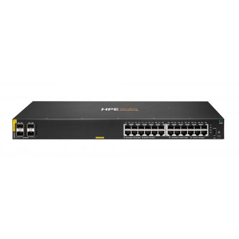 HPE ARUBA 6100 24G PoE Classe 4 4SFP SWITCH GESTITO L3 24 x 10/100/1000 + 4 x 1 Gigabit / 10 Gigabit SFP+ PoE+ (370 W)