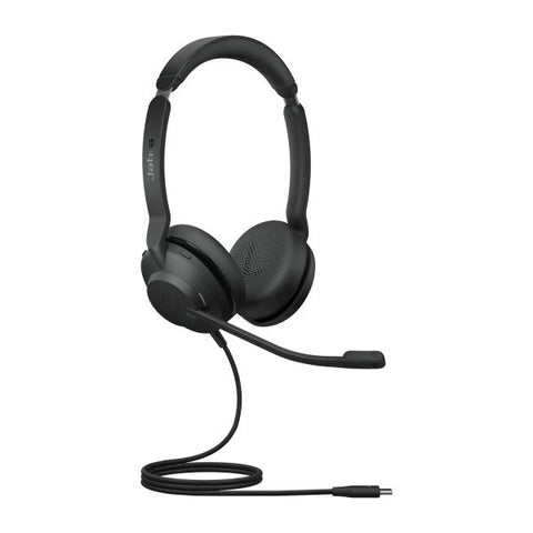 Jabra Evolve2 30, UC Stereo Auricolare Cablato A Padiglione Ufficio USB tipo-C Nero