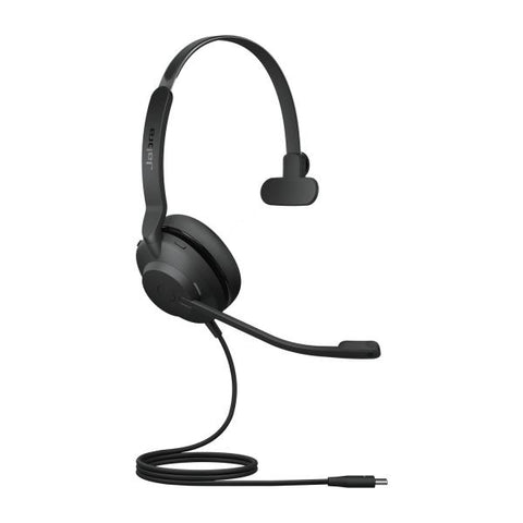 Jabra Evolve2 30, UC Mono Auricolare Cablato A Padiglione Ufficio USB tipo-C Nero