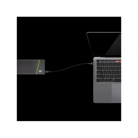 GREEN CELL KABGC30 CAVO USB-C A USB-C POWERSTREAM 60W POWER DELIVERY 1.2MT RICARICA RAPIDA QUICK CHARGE 3.0 BLACK